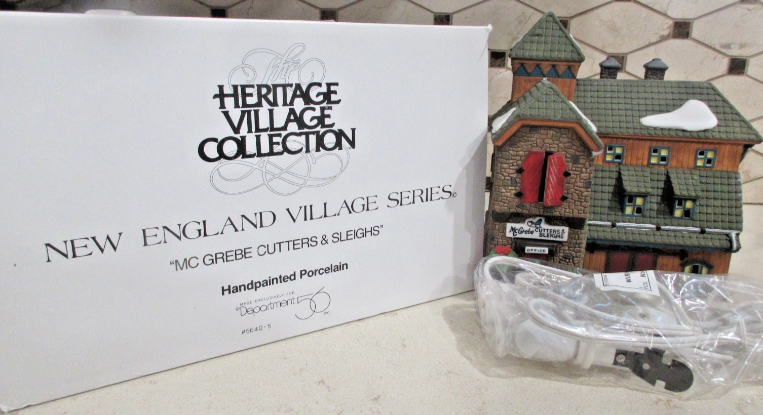 Dept 56 McGrebe Cutters & Sleighs 1991 New England Village New 