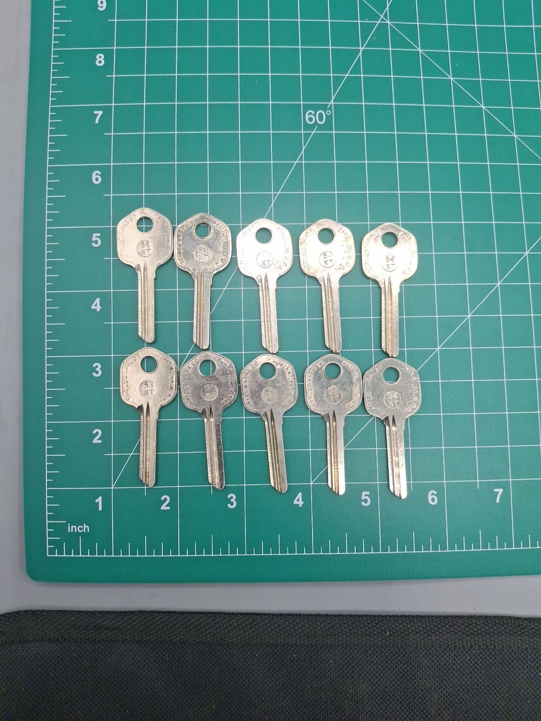 LOT OF 10 VINTAGE Taylor Lock Co 54KT  KW2-54KT Uncut Key Blanks