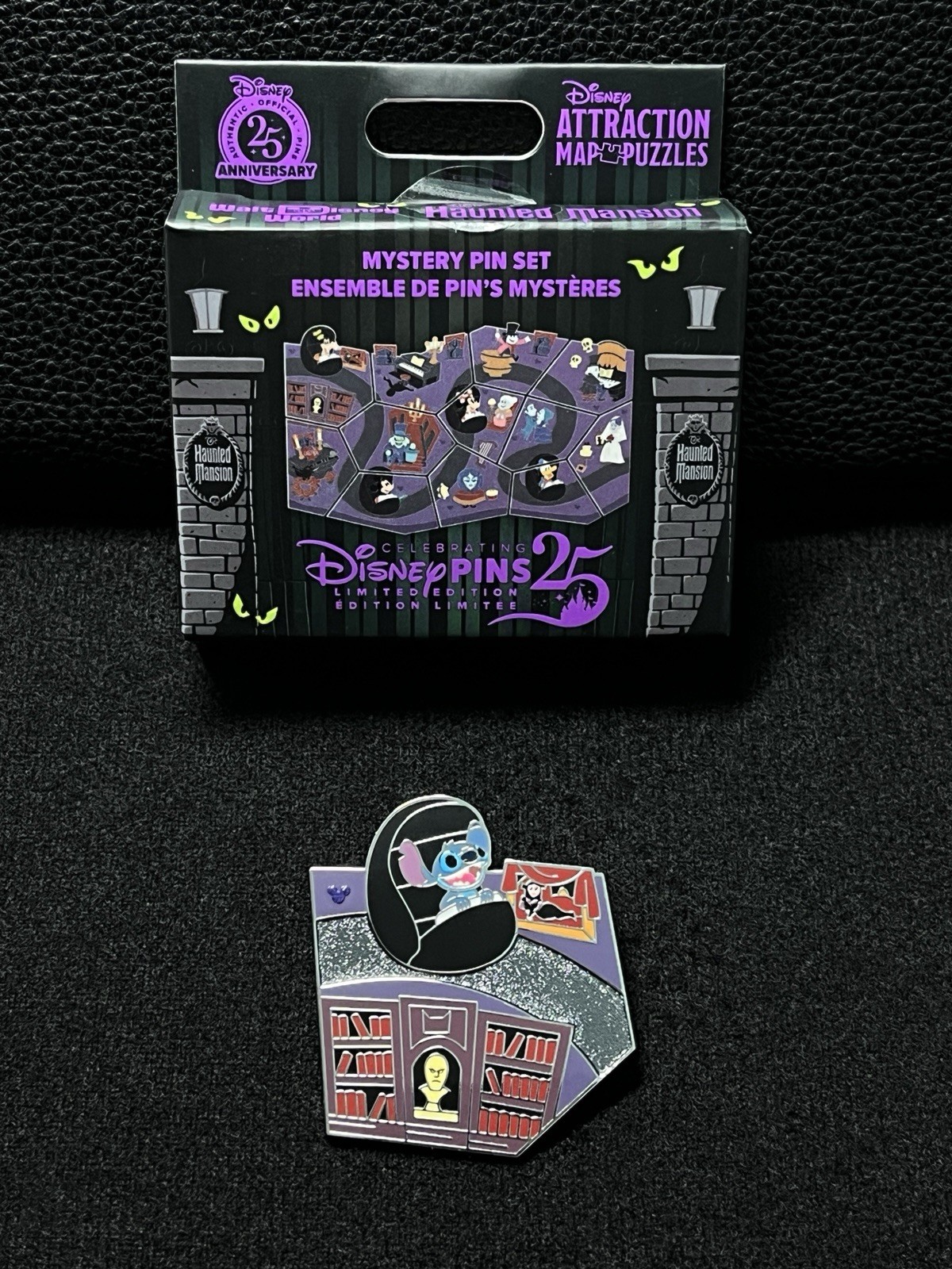2025 WDW Walt Disney World Haunted Mansion Map Puzzle Stitch LE 300 Chaser Pin