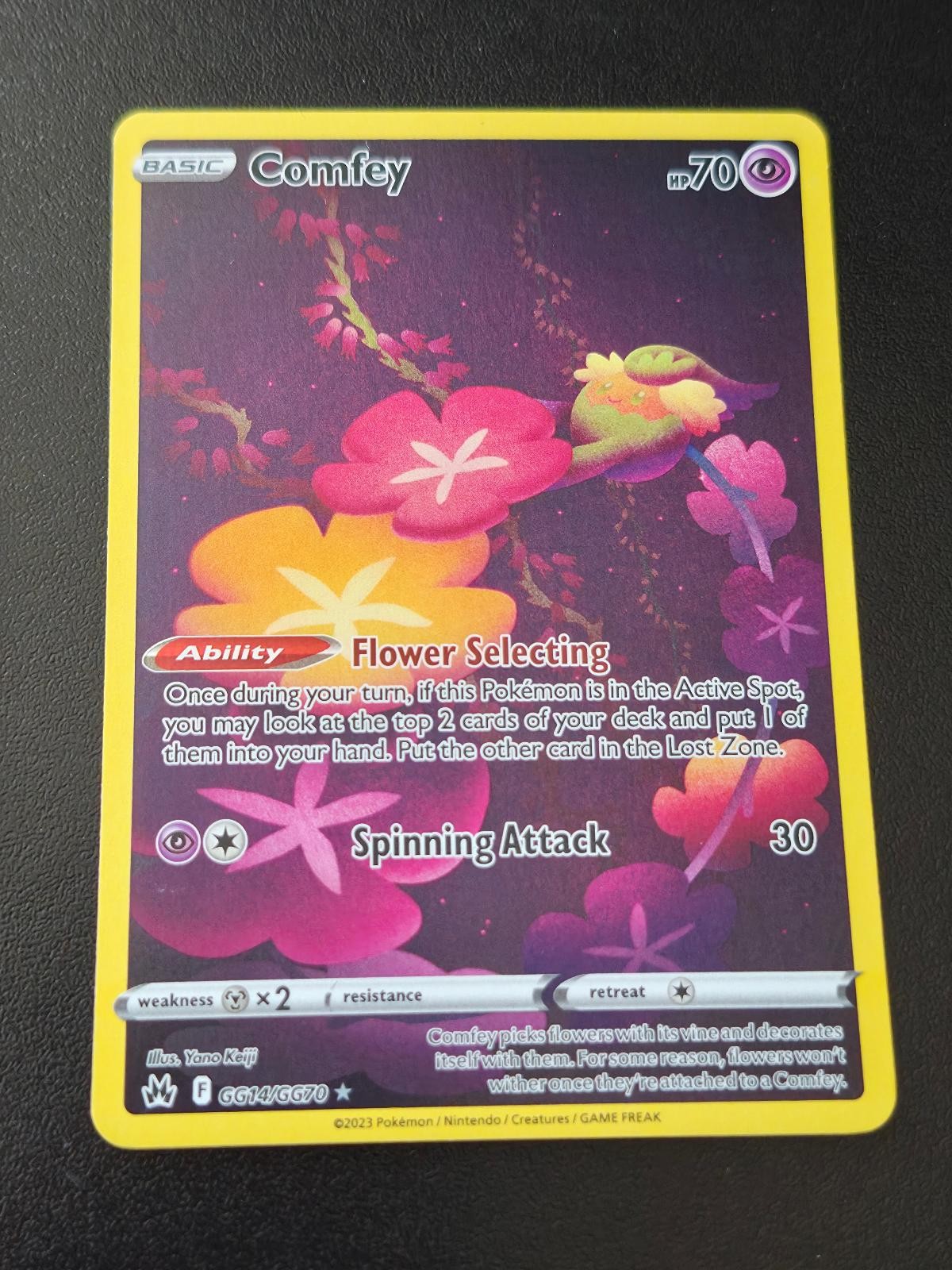 Comfey GG14/GG70 Holo Crown Zenith Galarian Gallery Pokemon NM 2