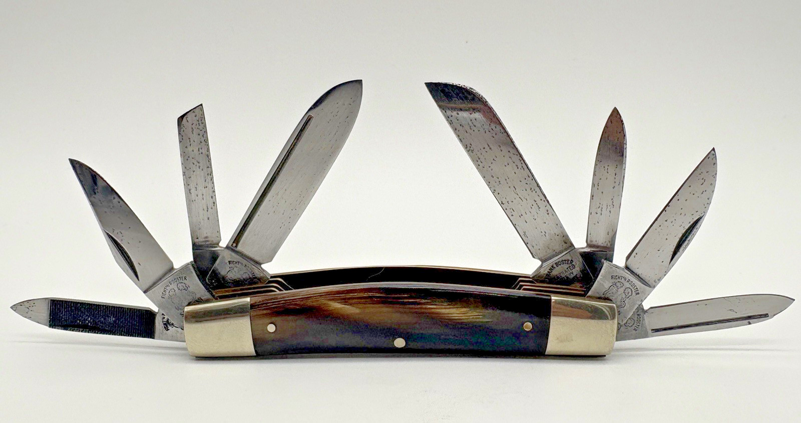 1983-94 Fight\'n Rooster Frank Buster Buffalo Horn 8 Blade Congress