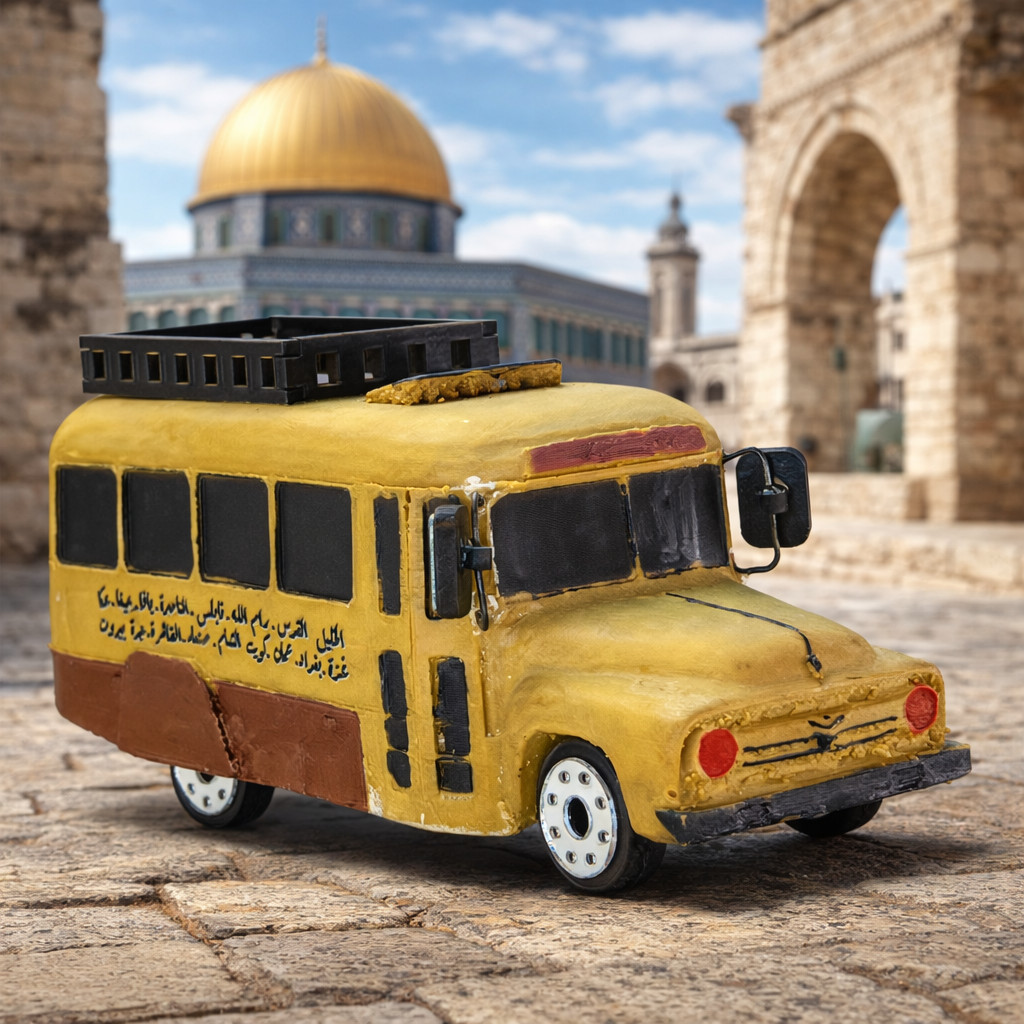 Vintage 1947 Palestine Bus Handmade Model – Middle Eastern Heritage Collectible