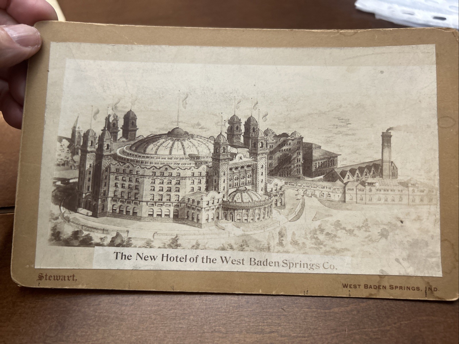 Wow West Baden Springs French Lick Indiana Original Photo Cabinet Card