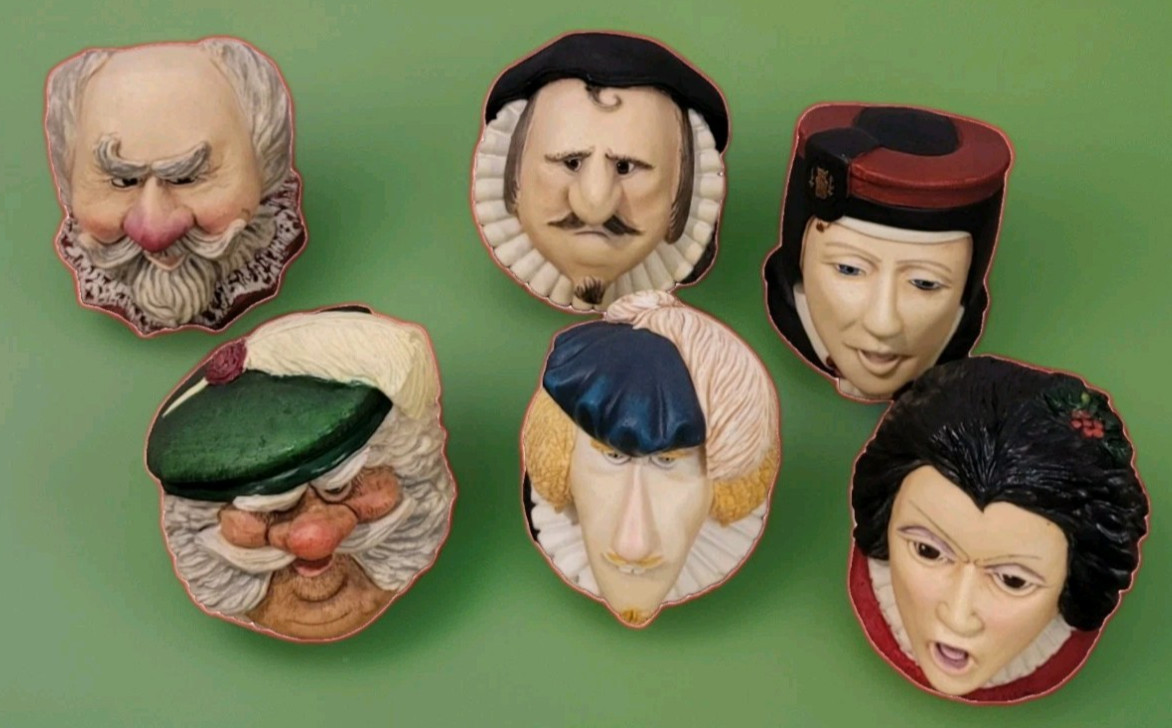 Bossons Heads Set Of 6 Shakespeare Collection Limited Edition