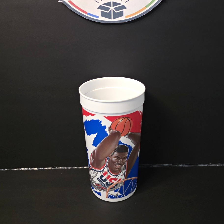 1994 VINTAGE USA Basketball Dream Team II McDonald\'s LARRY JOHNSON Plastic Cup