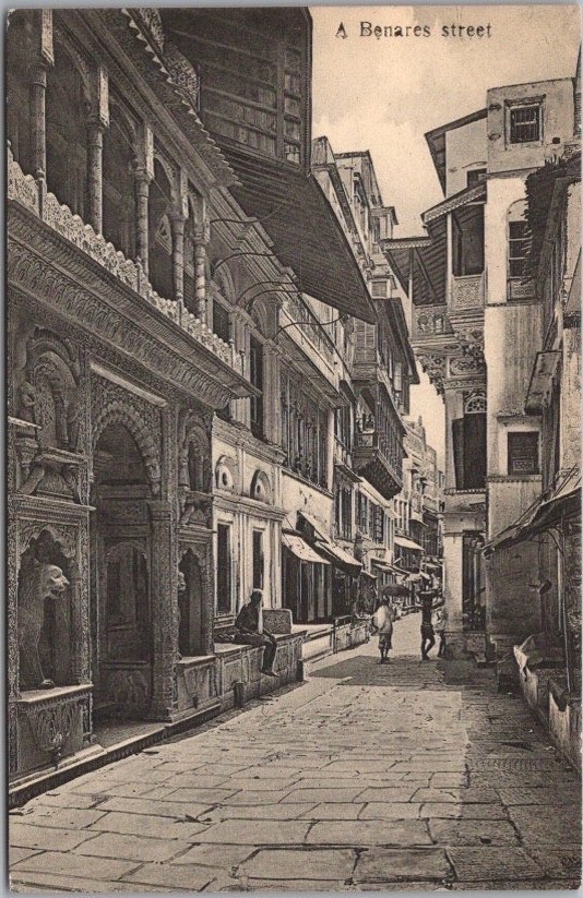 Vintage 1900s BENARES, INDIA Postcard \