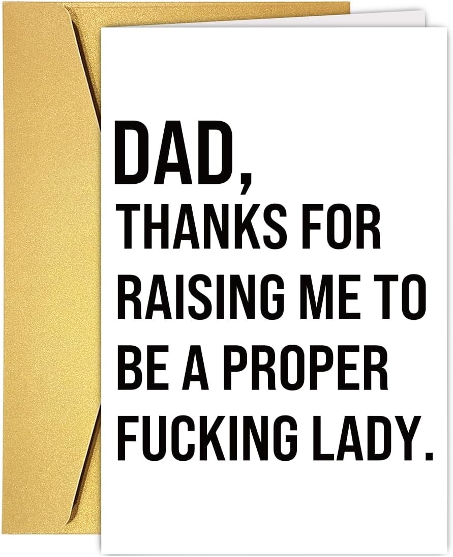 Hilarious Rude Birthday Card UUEFKTN for Dad Stepdad Grandpa Father\'s Day