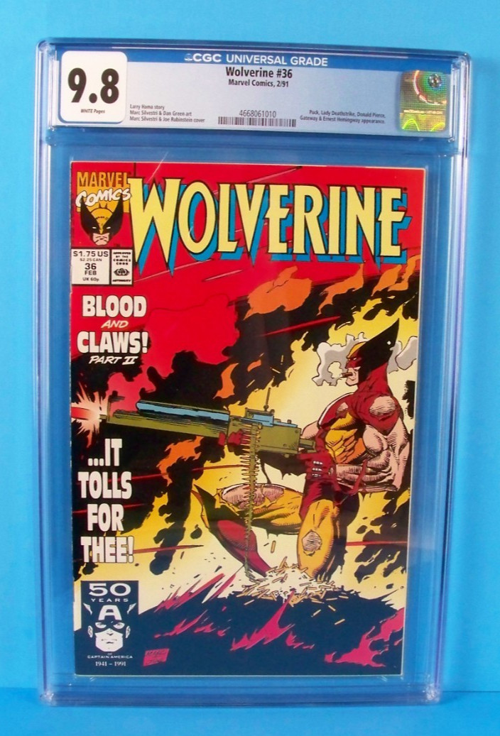 Wolverine #36 Marvel 1991  Blood & Claws part 2  Silvestri cover CGC 9.8 NM/MT