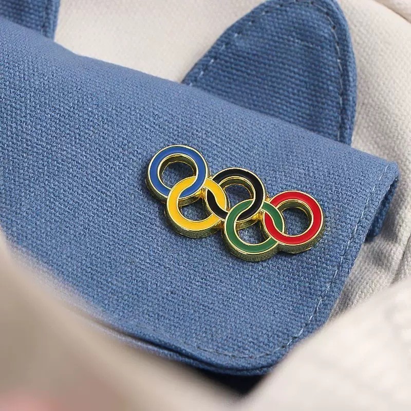 Olympic Rings Logo Enamel Pin Badge | Olympics Collectible Lapel Hat Pin