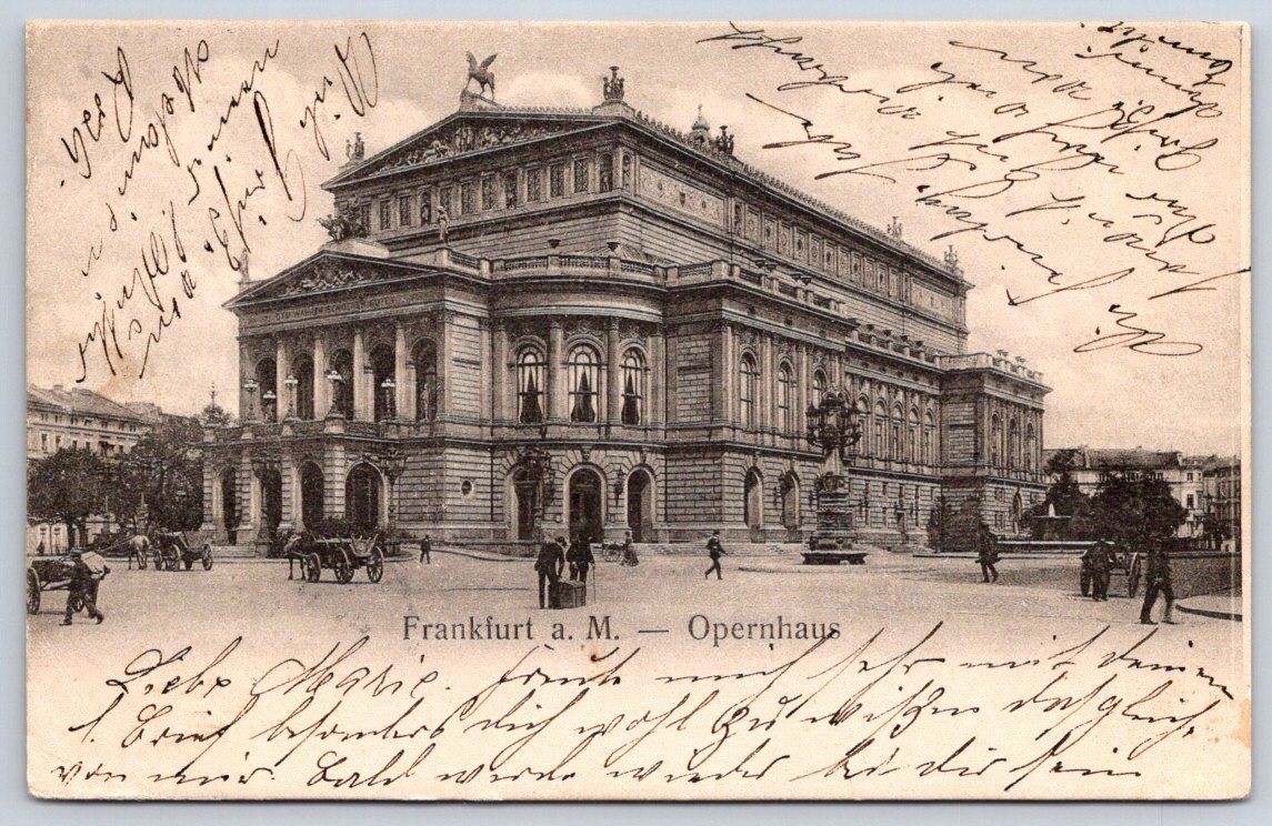 Antique Germany Postcard FRANKFURT Opernhaus Opera House 1903 Antique Germany Postcard FRANKFURT Opernhaus Opera House 1903