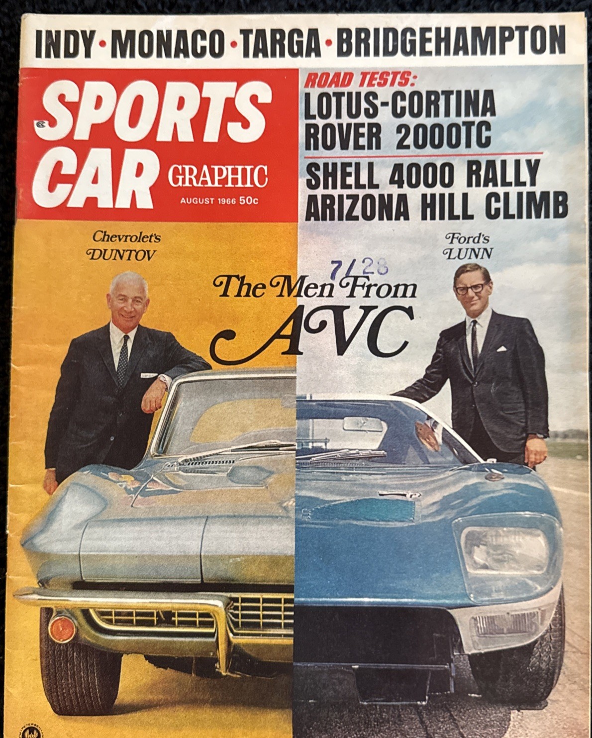 SPORTS CAR GRAPHIC Magazine - Vintage August 1966 Issue, Very Good Condition SPORTS CAR GRAPHIC Magazine - Vintage August 1966 Issue, Very Good Condition