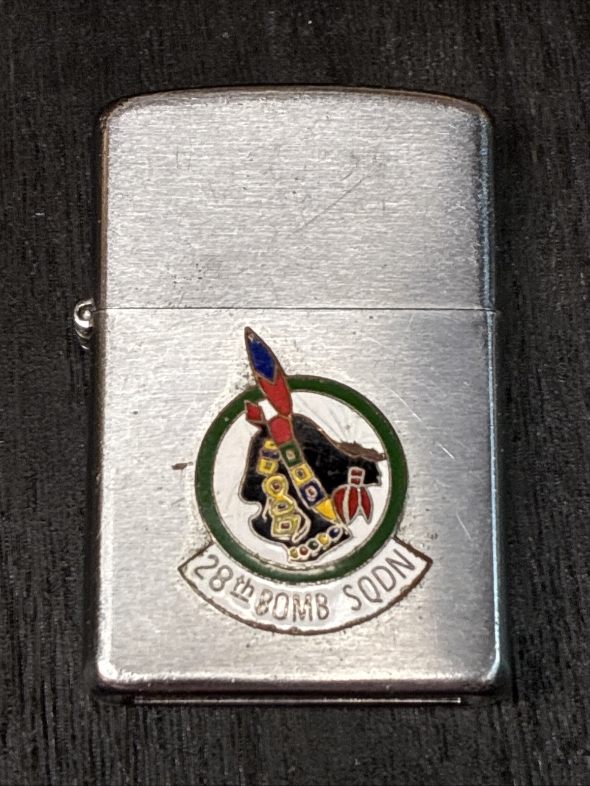 Vintage  28th Bomb Squadron  Korean War Era  Vulcan Lighter (1950s)
