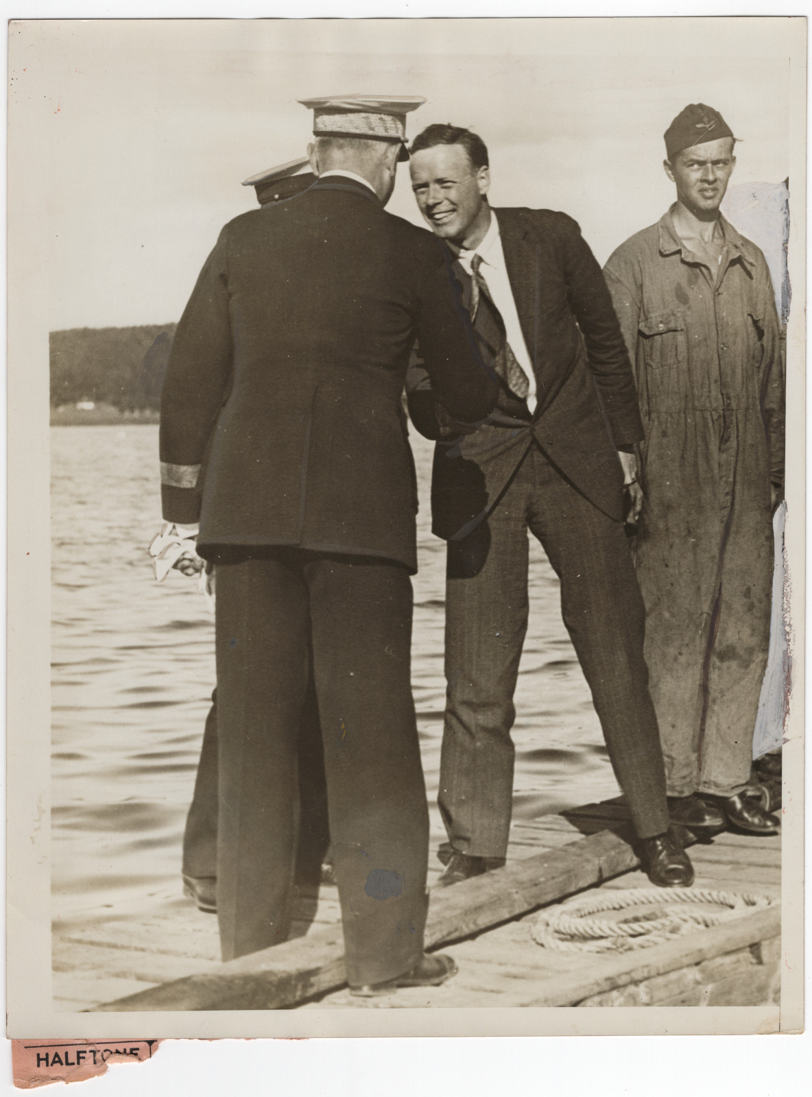 Charles Lindbergh 1933 Original Acme Press Photo: Sweden Arrival, 7x9