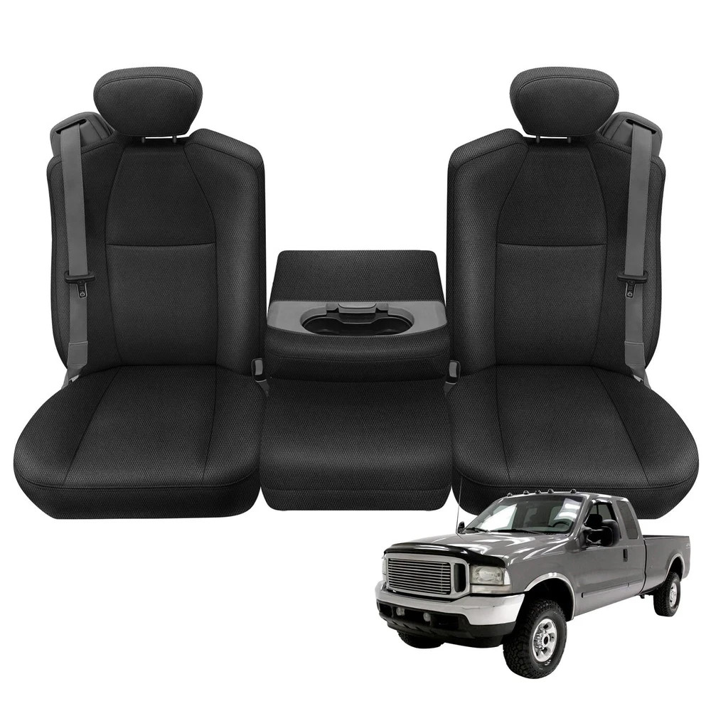 Front Truck Seat Cover Compatible with 2001-2007 Ford XCAB F250-F550 40/20/40... Front Truck Seat Cover Compatible with 2001-2007 Ford XCAB F250-F550 40/20/40...