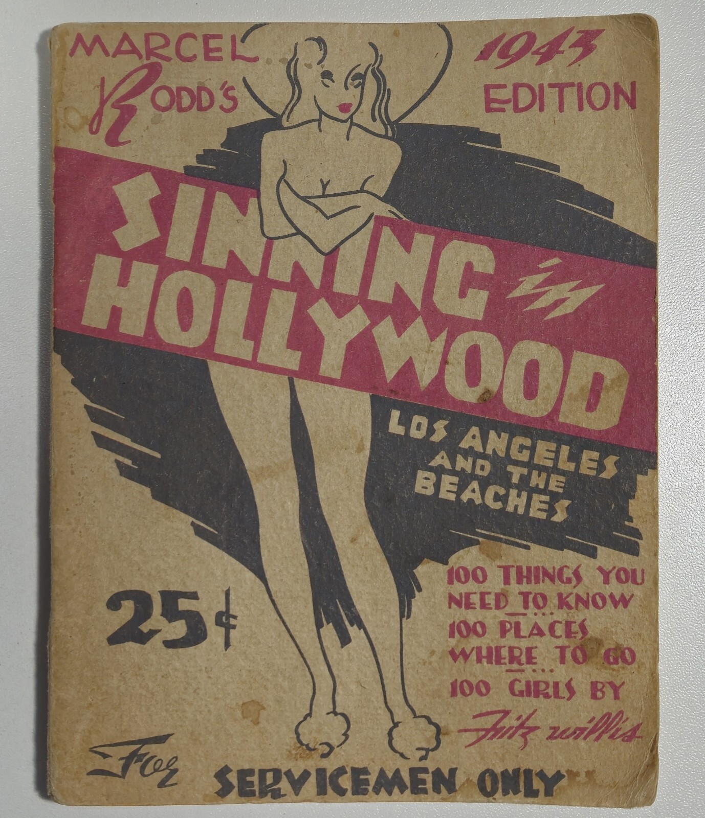 Marcel Rodd's Sinning In Hollywood 1943 Edition For Servicemen Only Vintage RARE