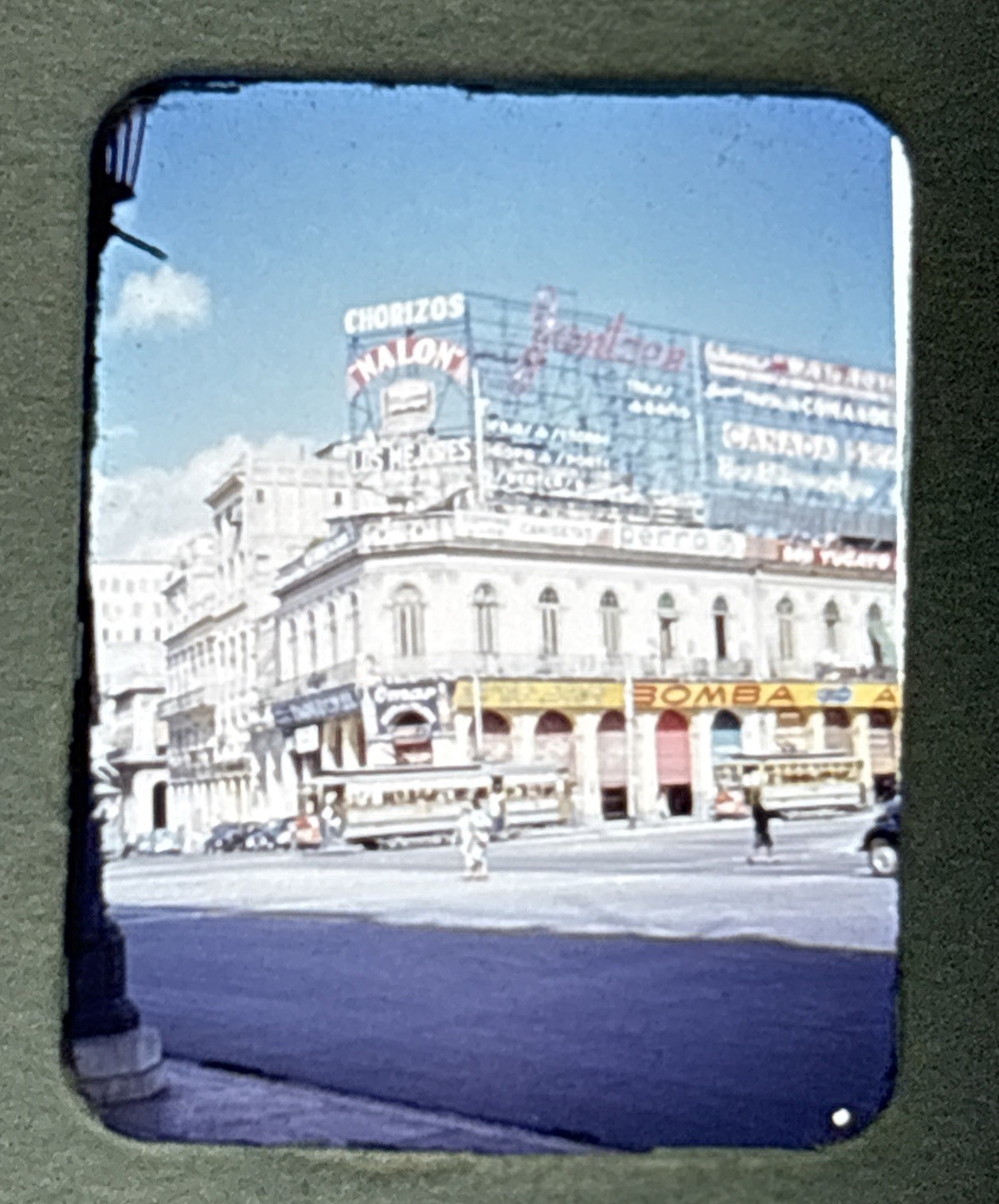 Orig 1954 Slide Havana Cuba Street Scene Vintage Advertising Signs H146
