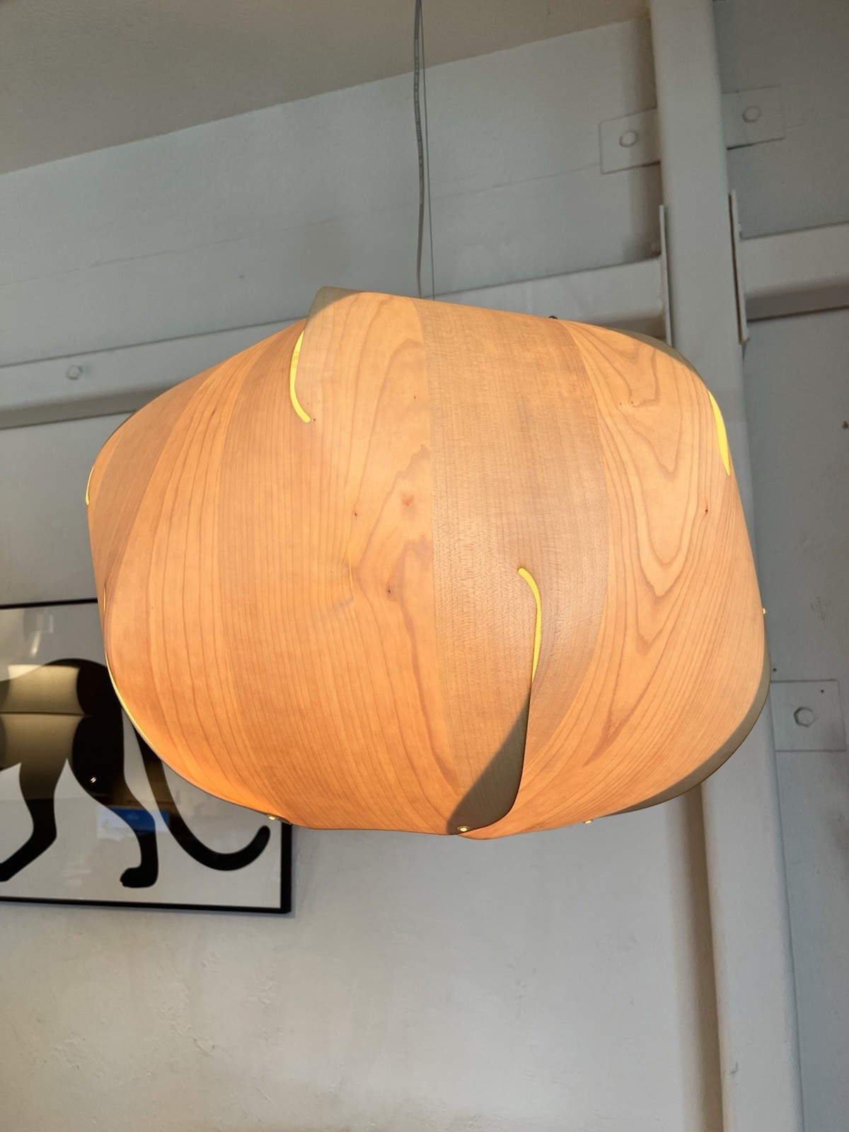 Danese Milano Evolute Pendant Lamp Matali Crasset Maple Wood Italy NOS