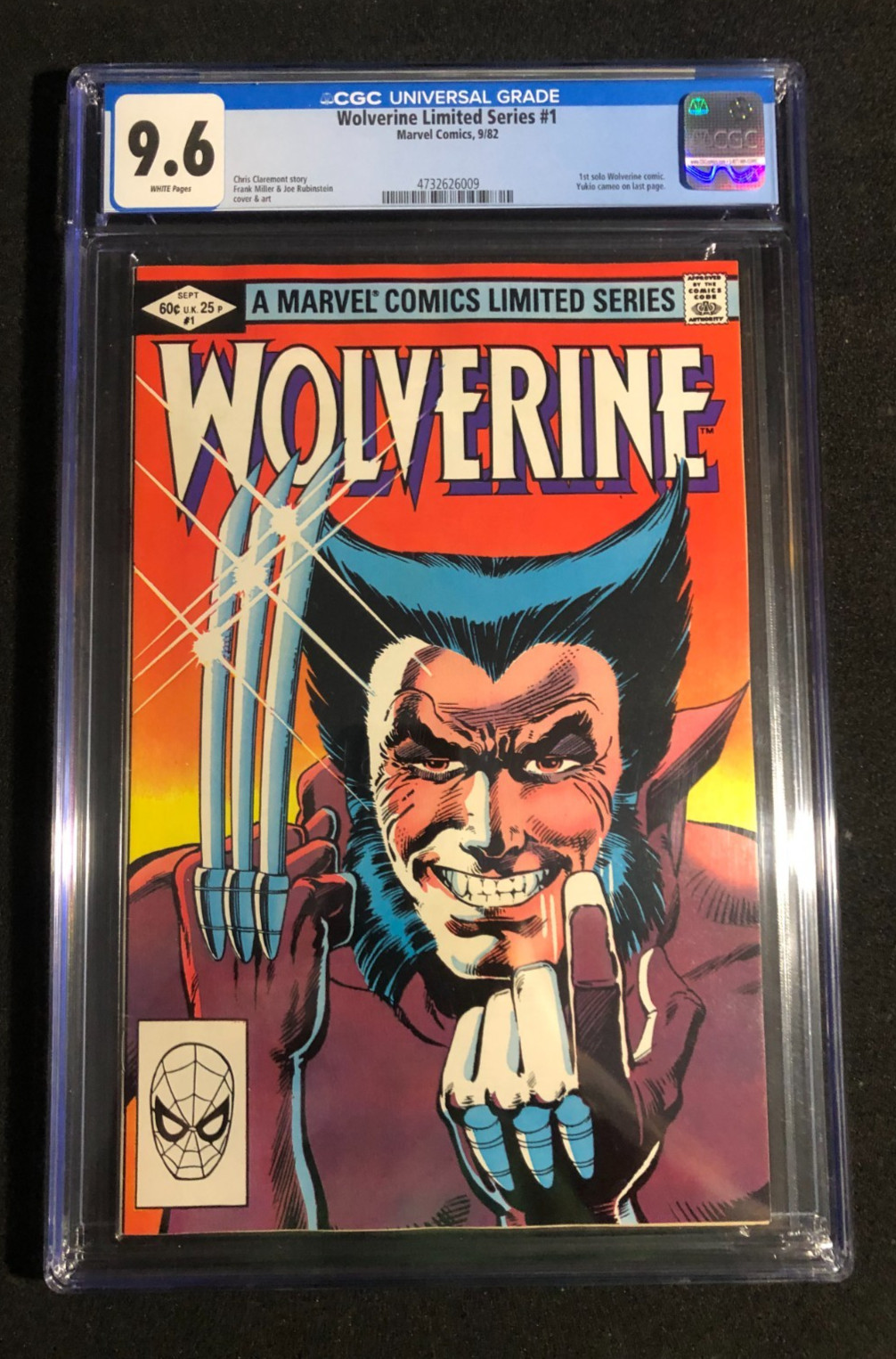 Wolverine Limited Series #1 CGC 9.6 Wht PGS 1982 Frank Miller & Joe Rubenstein