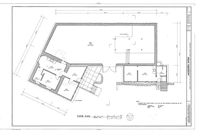 Photo:Morgan Hill California Malaguerra Winery Floor Plan HABS 1900s