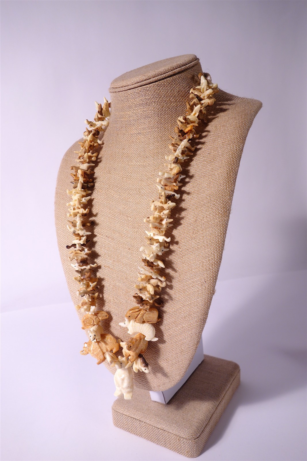 Vintage Zuni Carved Multi Animal Fetish Necklace Nestoria Coriz 