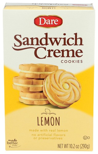 Dare Cookie Lemon Creme 10.2 OZ Pack Of 12