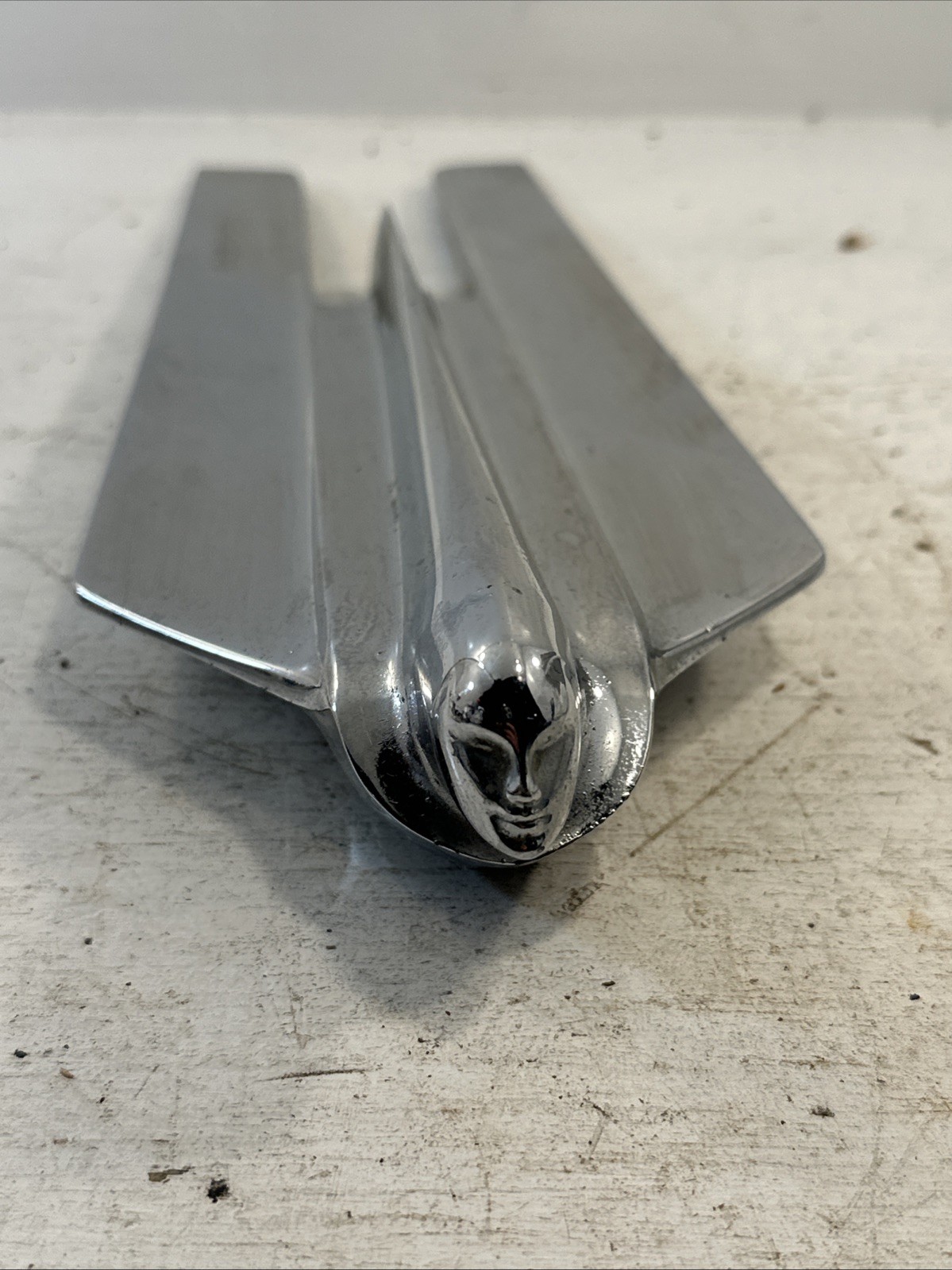 Great Used OEM GM 1463581 Cadillac Flying Lady Goddess Chrome Hood Ornament