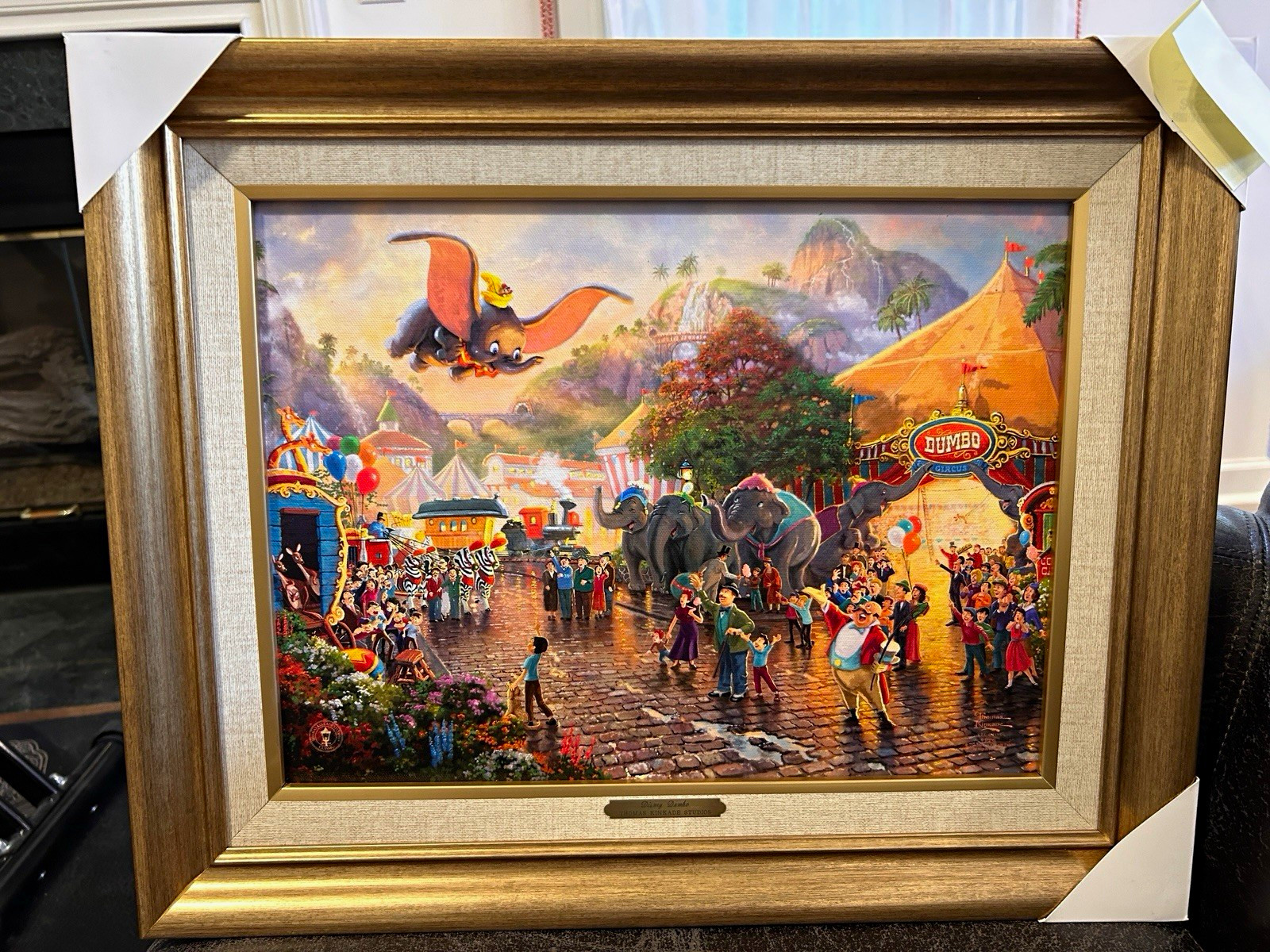 Thomas Kinkade Disney Dumbo Circus Framed Art