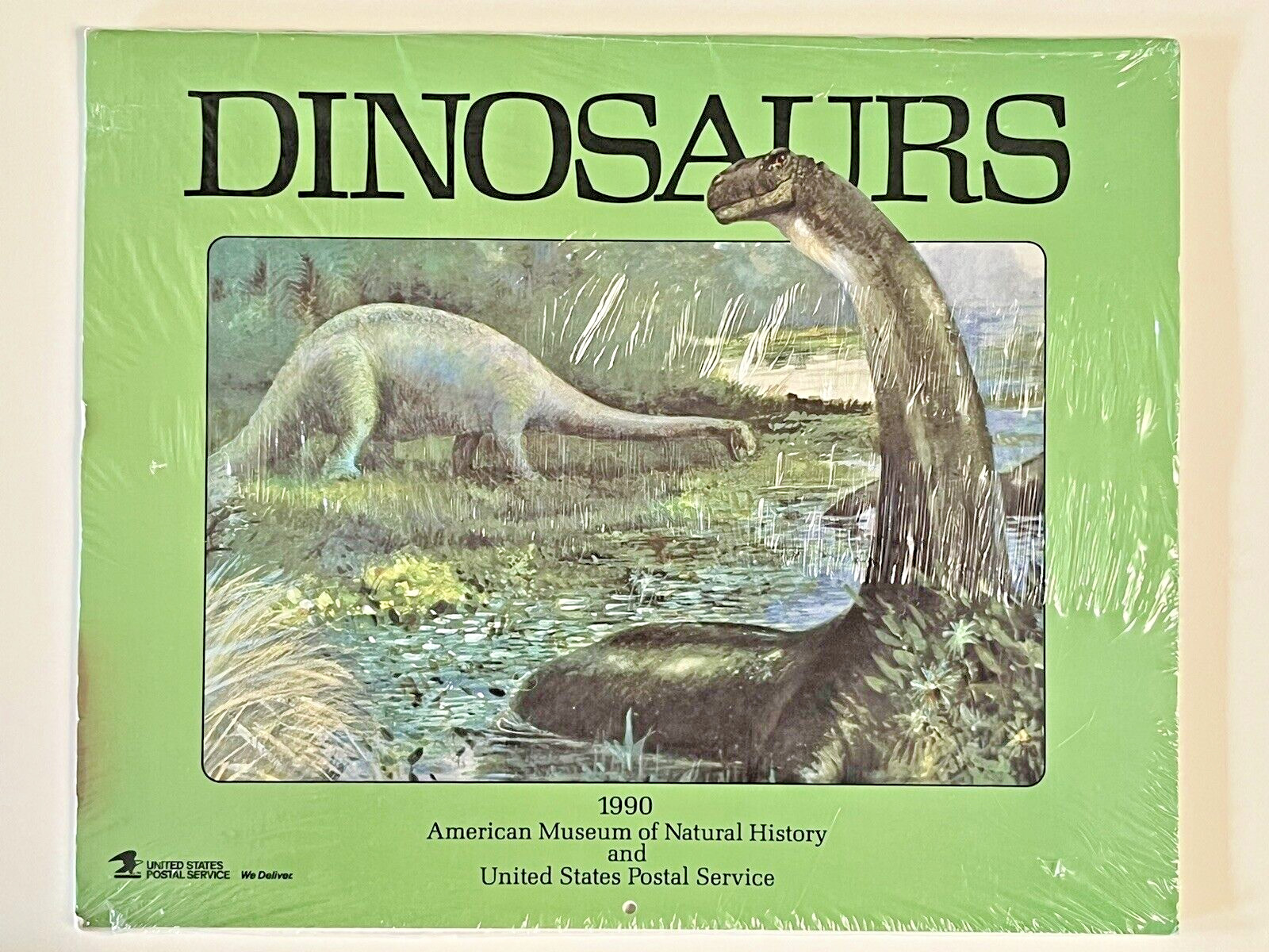 1990 DINOSAURS USPS Calendar Sealed American Museum and Natural History HTF