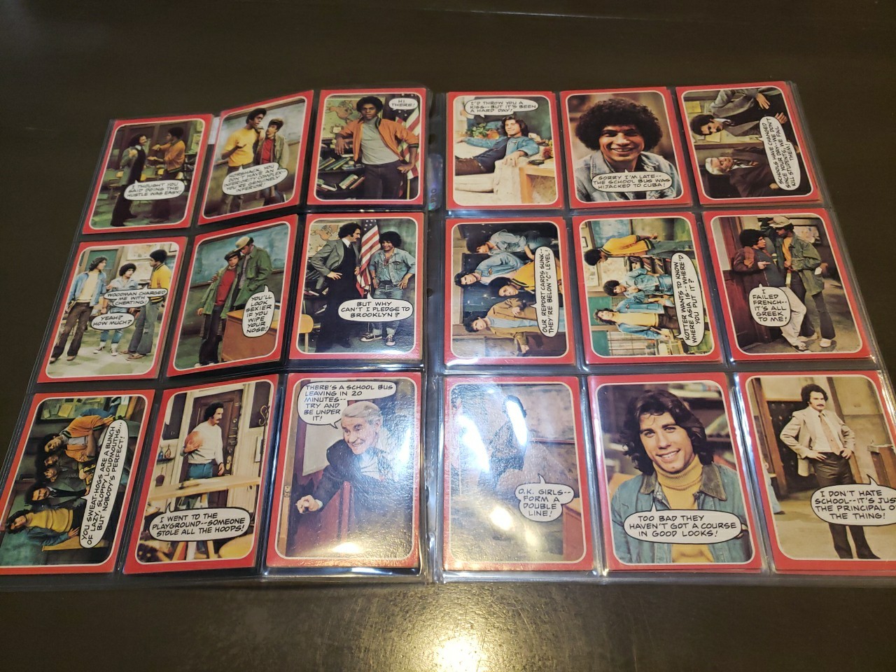 1976 Topps Welcome Back Kotter Complete Card Set (53) - John Travolta