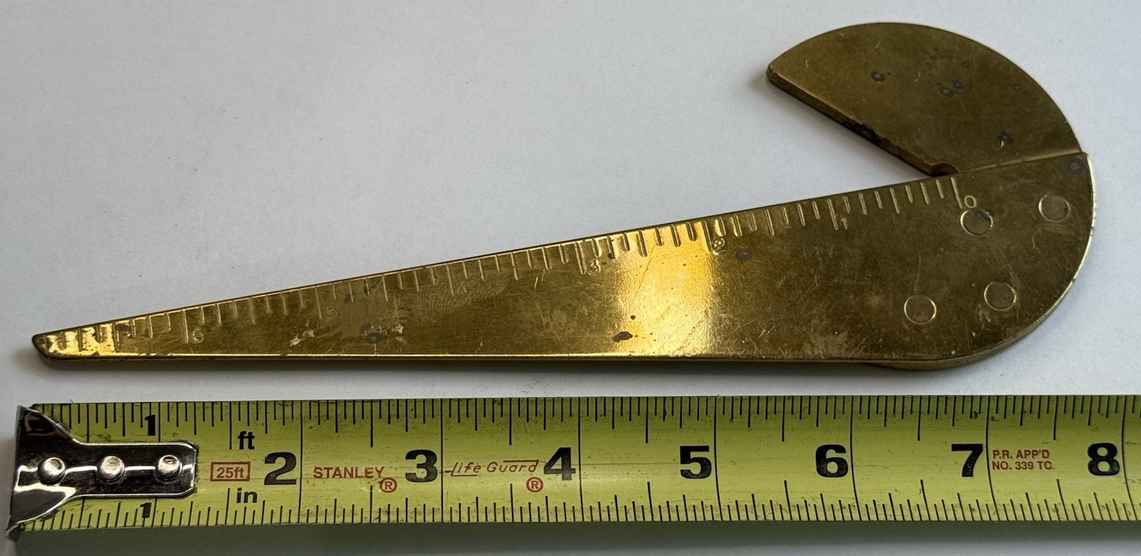 Vintage Brass Center Finder Woodworking Tool / Used
