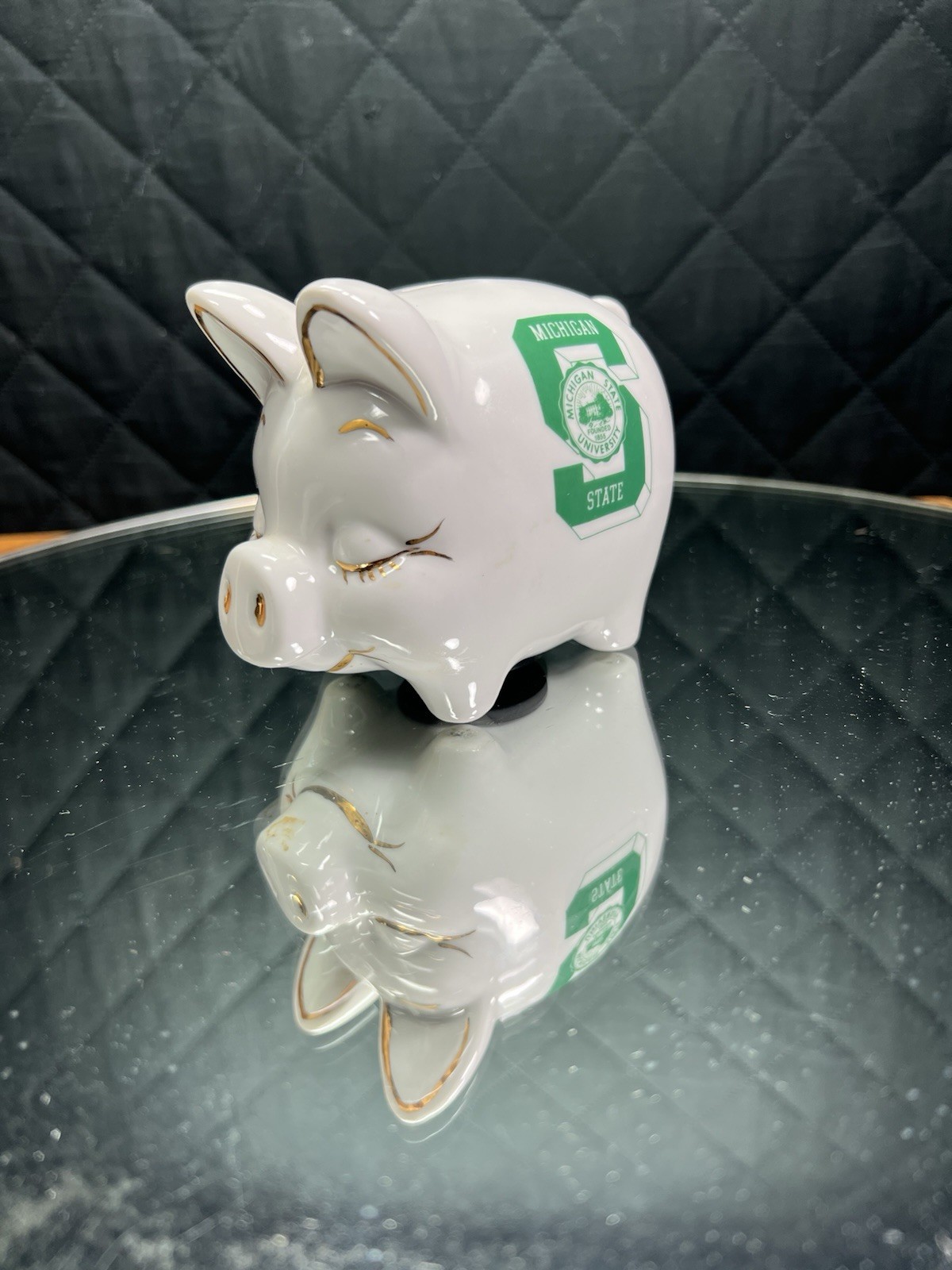 Vintage MICHIGAN STATE UNIVERSITY Logo 4.5”x3.5”Ceramic Piggy Bank Vintage MICHIGAN STATE UNIVERSITY Logo 4.5”x3.5”Ceramic Piggy Bank