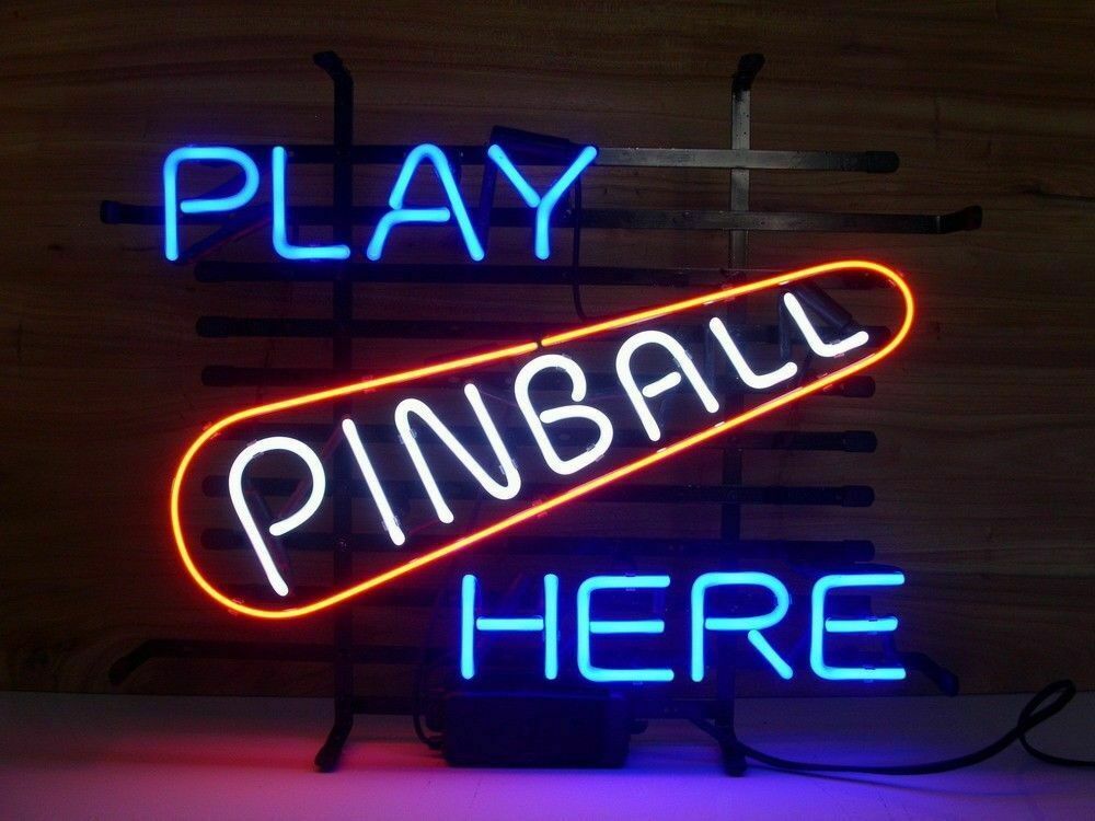 New Pinball Play Here Neon Light Sign 20