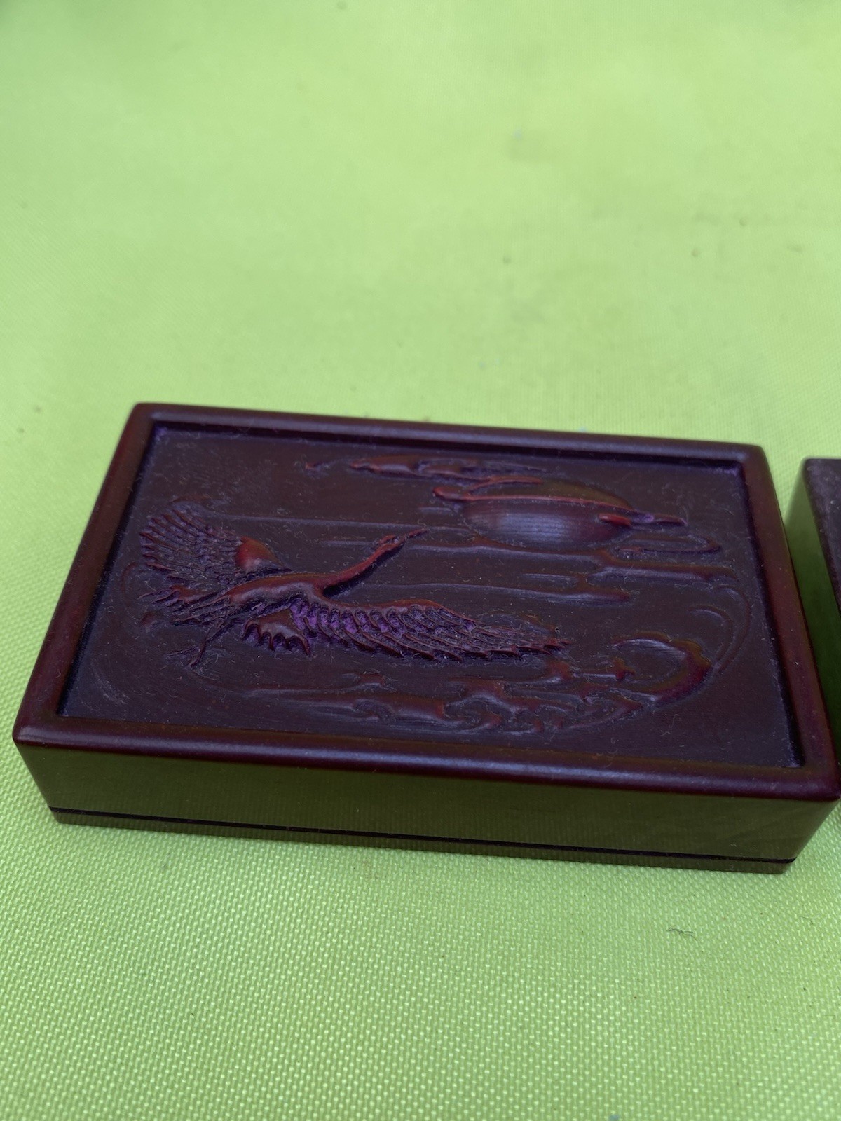 Rectangular Red Stone Seal Set