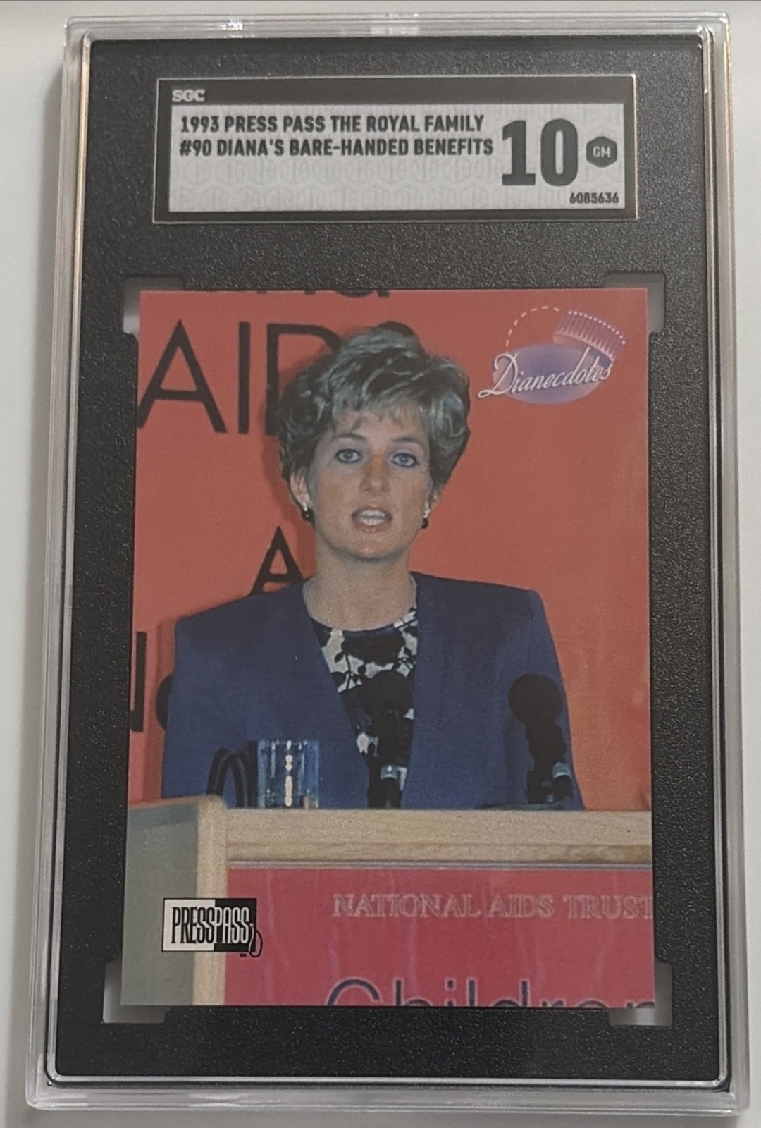 SGC 1993 Press Pass The Royal Family Princess Diana Dianacdotes Card #90 (GM 10)