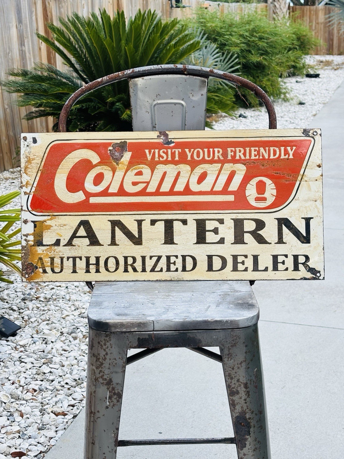 Coleman Porcelain Advertising Sign Roughly 24 inches Coleman Porcelain Advertising Sign Roughly 24 inches