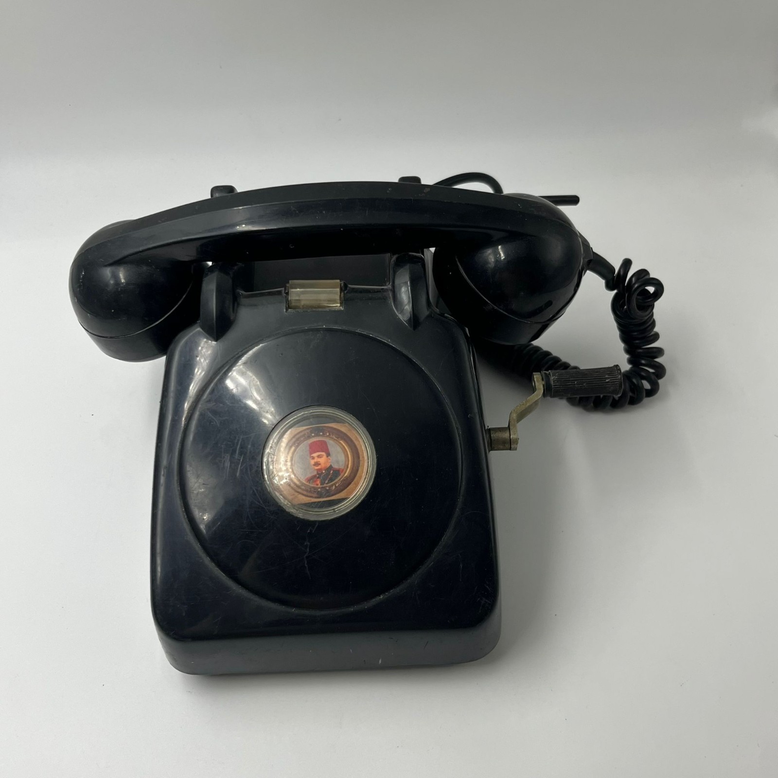 Vintage TEL_RAD Manual Crank Magneto Telephone Black Desk Phone Retro Old