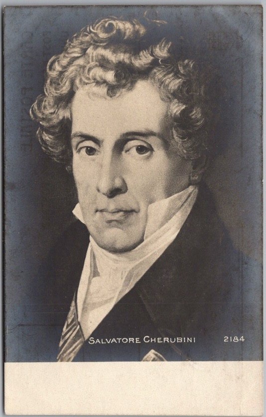 Vintage 1910s LUIGI CHERUBINI Photo RPPC Postcard - Italian Composer -Unused