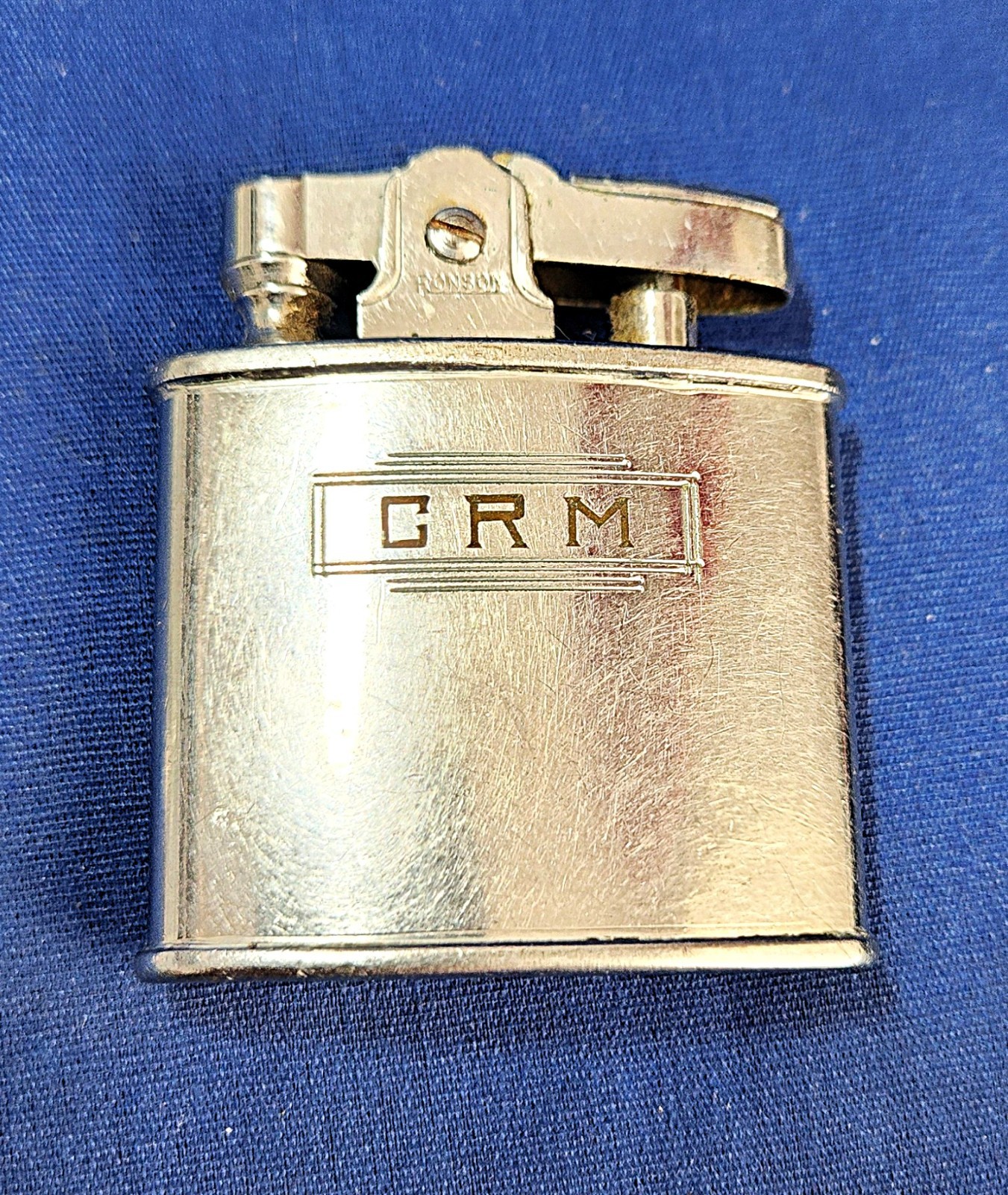 MCM 1952 RONSON STANDARD LIGHTER w/INITIALS  WORKS