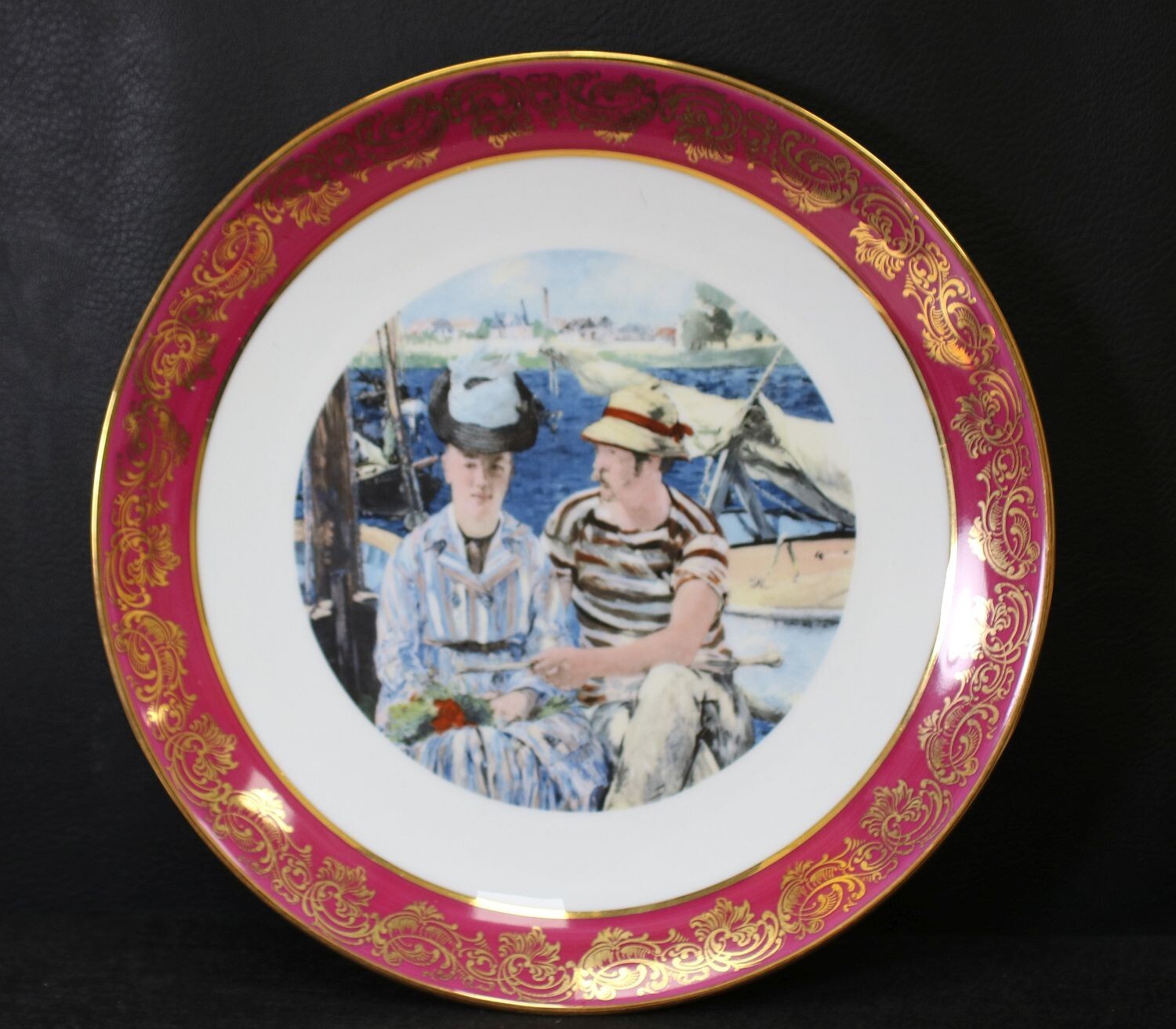 Limoges Edouard Manet Decorative Plate - L\'Argentenil (1874) France