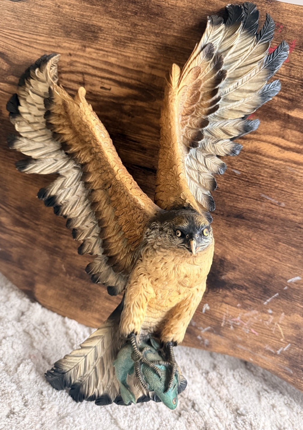 1970 Fraser Art Vintage Osprey Fishin Hawk Bossons Sculpture Wall England 1970 Fraser Art Vintage Osprey Fishin Hawk Bossons Sculpture Wall England