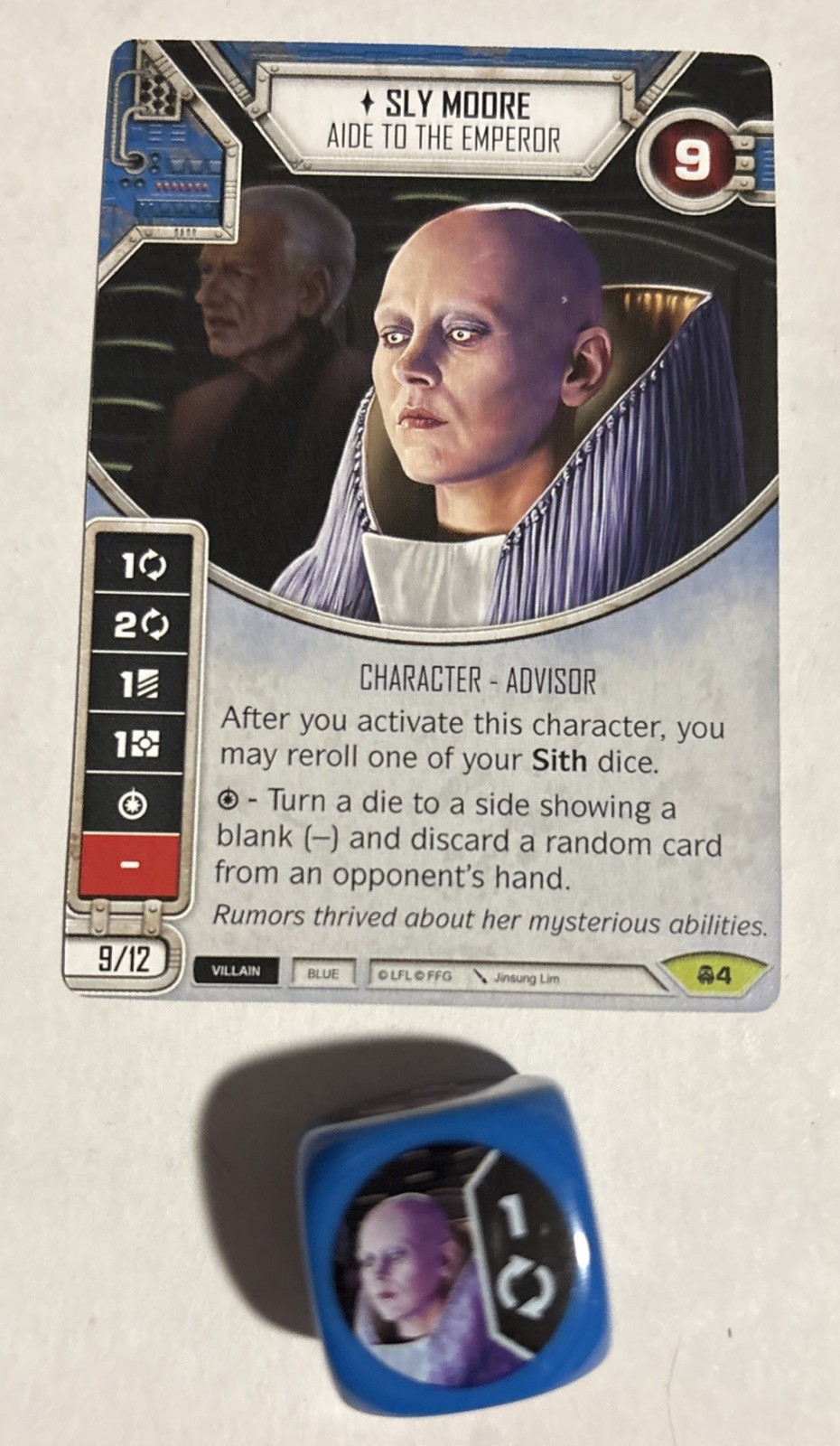 Star Wars Destiny Convergence - Card + Die RARE - Sly Moore #4
