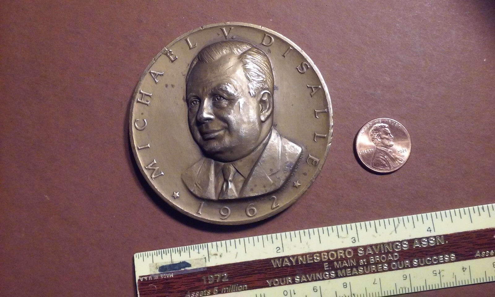 1962 MICHAEL V DISALLE OHIO STATE SEAL PRESIDENTIAL ART CO S ENGLEWOOD OH MEDAL