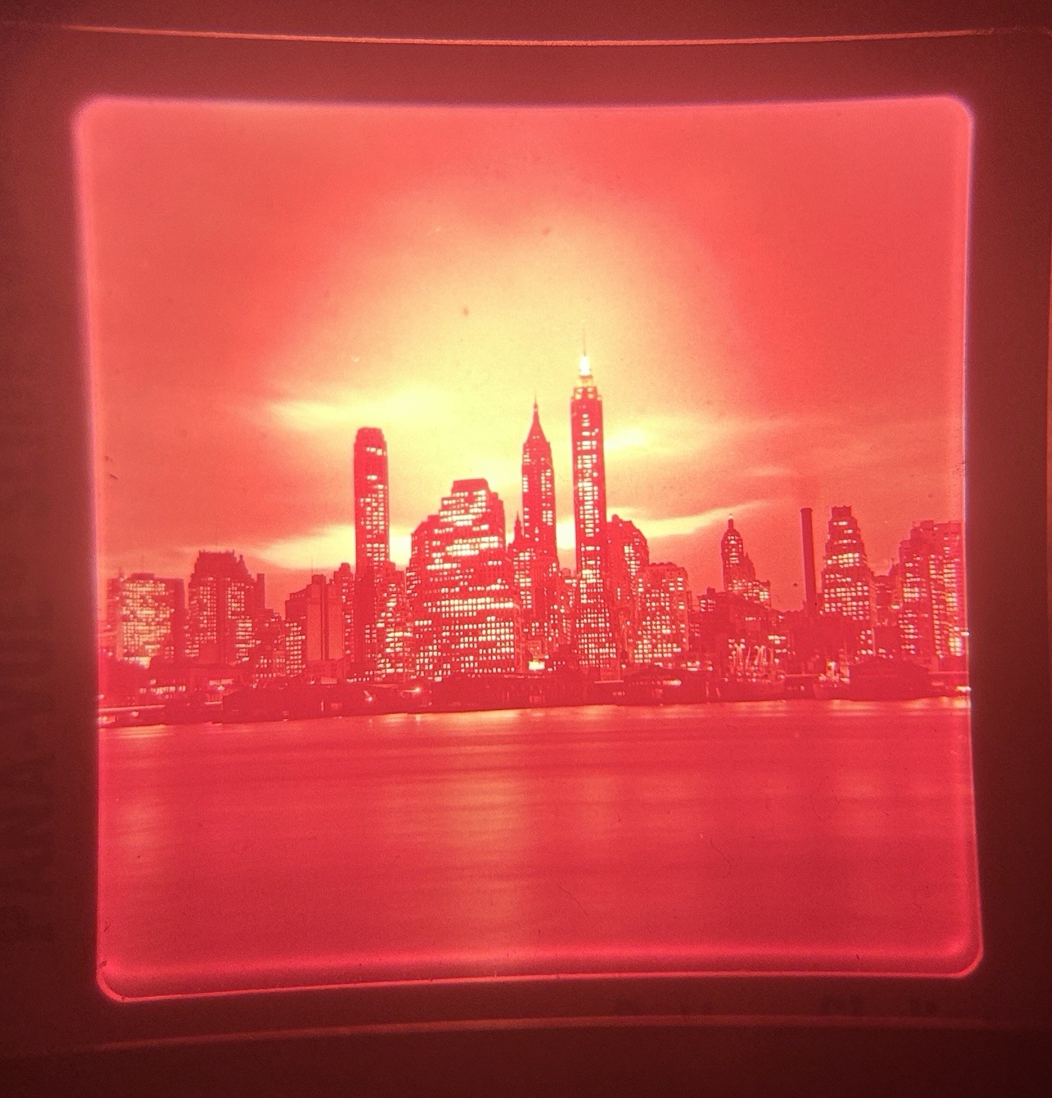 Pana-Vue 35mm Slide New York City Battery Skyline Made In USA 1970 Vintage