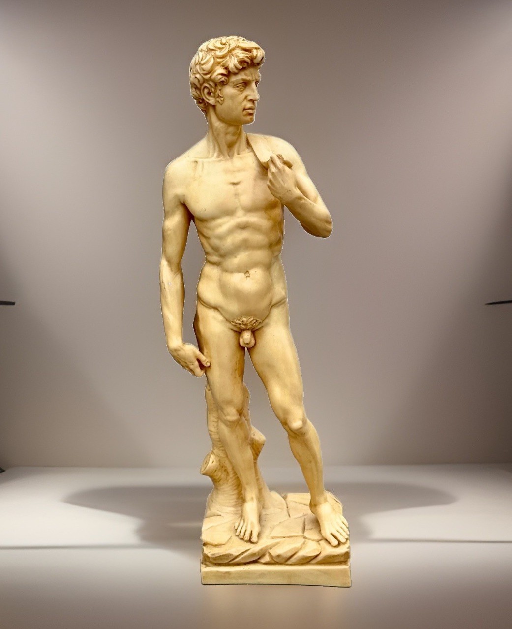 Amilcare Santini Italy Michelangelo David Statue Sculpture 16 Inch 1962 Dated