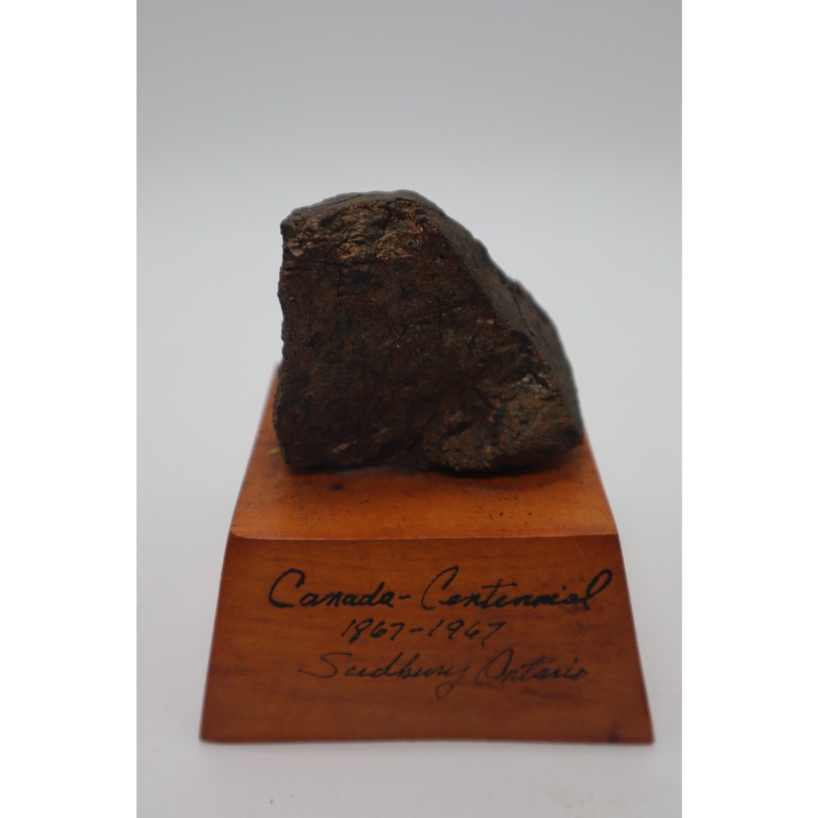 Vintage Sudbury Ontario Canada Centennial 1867-1967 Mineral Specimen Display