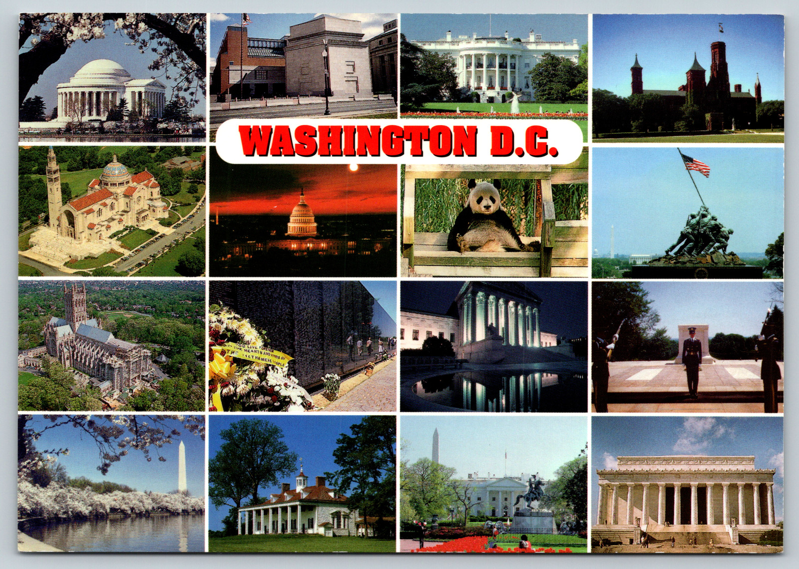 c1970s Washington DC Capital Monuments Memorials Vintage Postcard