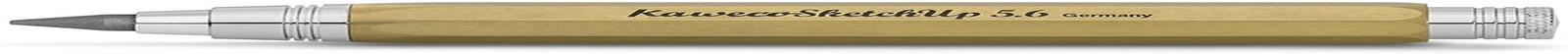 SKETCH up Clutch Pencil 5.6 Mm 5B Brass with Lead Refill I Pencil 10.5 Cm