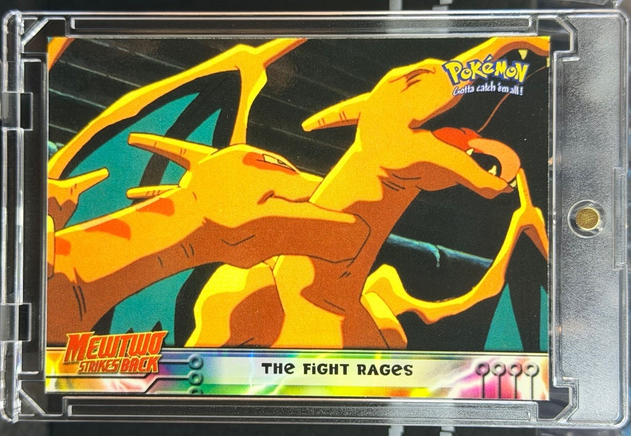 Charizard 1999 Topps Pokémon First Movie #35 The Fight Rages First Print