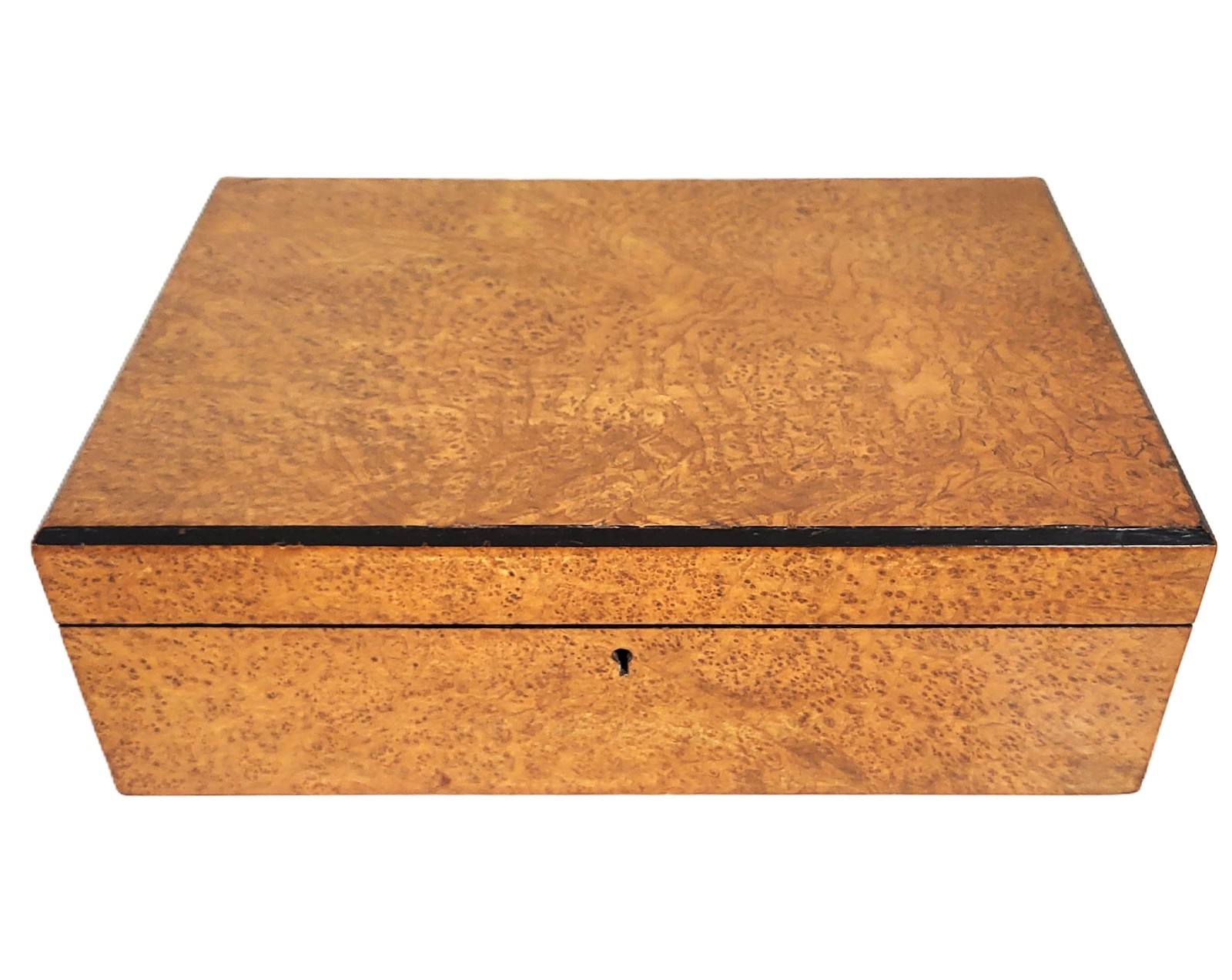 Antique AMERICAN 19th C Burled Walnut Bird Eye Maple CAMPAIGN Flip Top LAP DESK Antique AMERICAN 19th C Burled Walnut Bird Eye Maple CAMPAIGN Flip Top LAP DESK