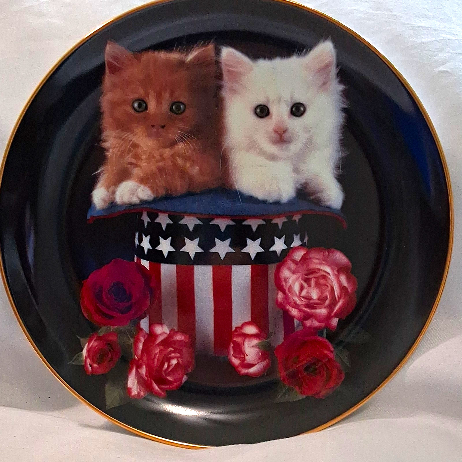 Vtg. Danbury Mint  Collectible Plate \'Sweet Independence\' Coming Up Roses 1993